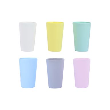 Paquete De Vasos Ecologico Multicolor 6 Pzs 6 Piezas