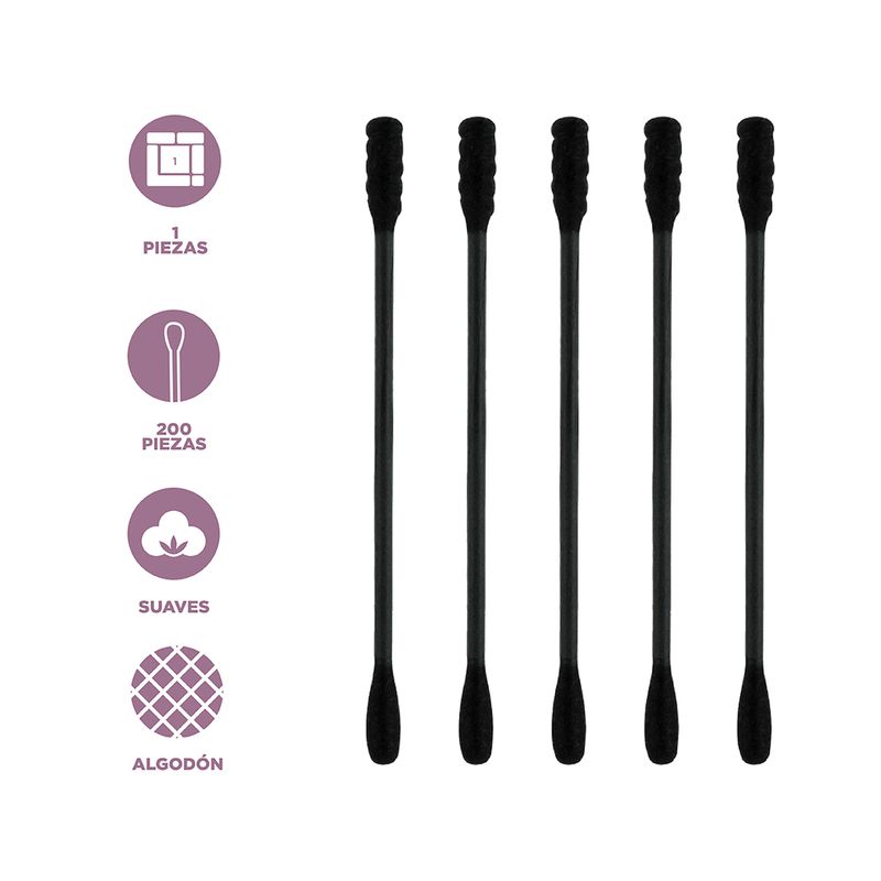 Paquete-De-Cotonetes-Miniso-Doble-Cabeza-Negros-200-Piezas-3-14651