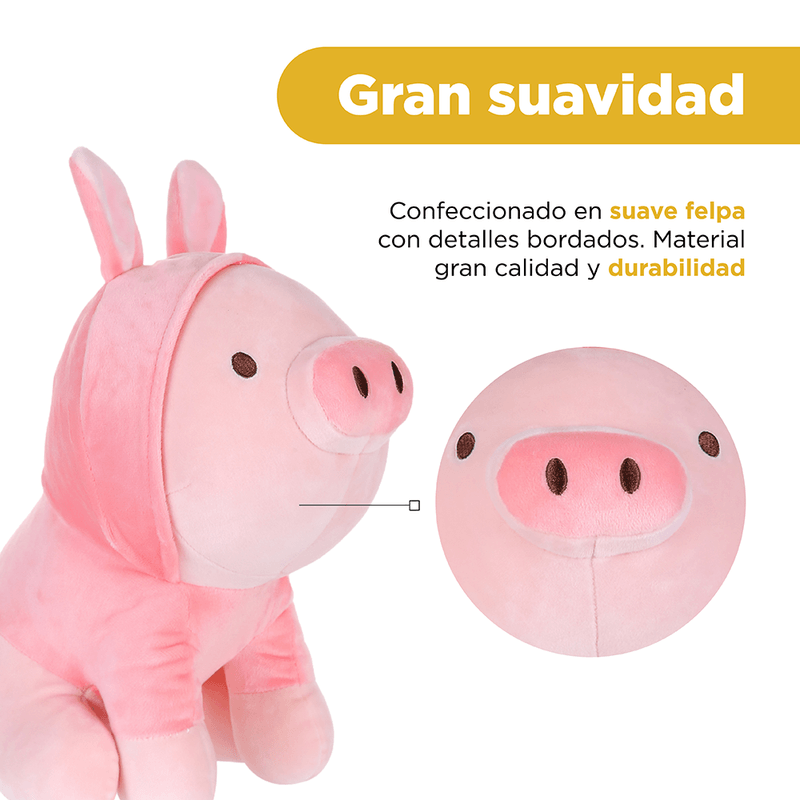 Peluche-Miniso-De-Cerdito-Sentado-Con-Capucha-De-Conejo-Rosa-28x15-cm-5-670