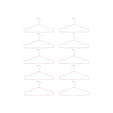 Paquete De Ganchos Antideslizantes Rosa 10 Pzs Antideslizantes Para Ropa Rosa 10 Piezas