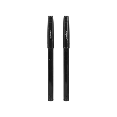 Pluma 0.28Mm De Gel Negro De Varilla  Negro 2 Pzas Tinta Negra 0.28 mm Negro 2 Piezas