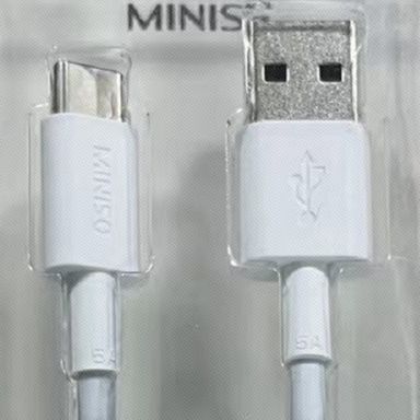 Cable De Carga Rápida Miniso Tipo C Blanco