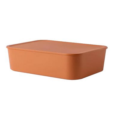 Caja De Almacenamiento Con Tapa Naranja