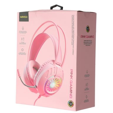 Audífonos De Diadema Con Cable Gamer Rosas