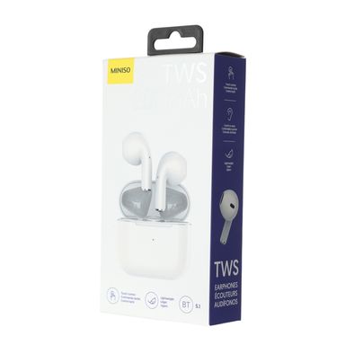 Audífonos Inalámbricos Con estuche De Carga Blancos 4.5x4 cm TWS