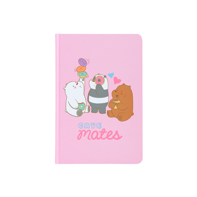 Libreta Rayada De Pasta Dura A5 Rosa, WE BARE BEARS
