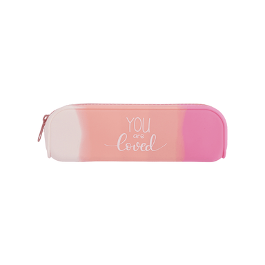 Lapicera Miniso Diseño Degradado Silicona Rosa 20x5x6 cm