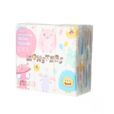 Paquete Pañuelos Desechables Miniso Monster Paradise 144 Piezas