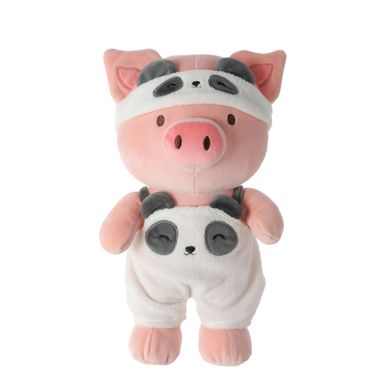 Peluche Miniso Cerdito Con Overol De Pandita Felpa