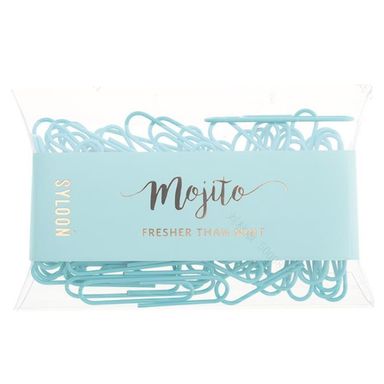 Set Clips De Papelería Verde Menta 50 Piezas