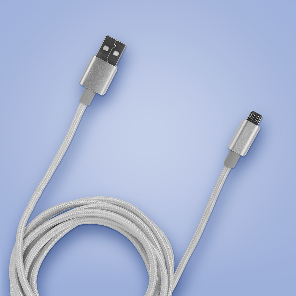 Cable de Carga De Android 1 Metro Blanco 2 Pzas Miniso USB A Micro USB  Blancos 1 m 2 Piezas