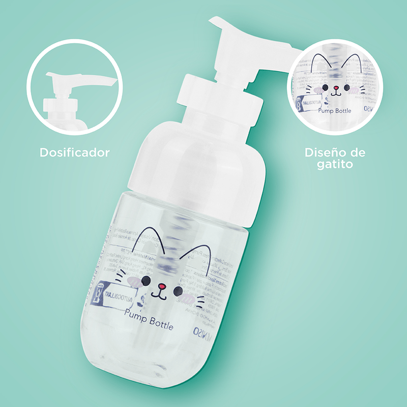Botella-De-Viaje-Con-Dosificador-Miniso-Gatito-Animal-Faces-Pl-stico-30-ml-5-16439
