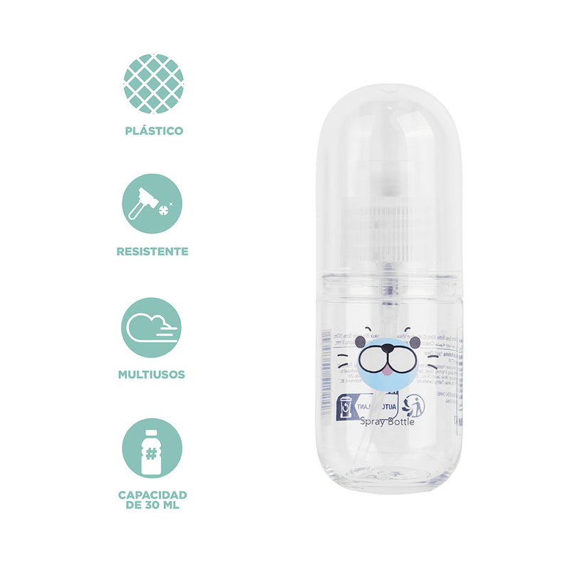 Botella-De-Viaje-Con-Atomizador-Miniso-Gatito-Animal-Faces-Pl-stico-30-ml-3-16440