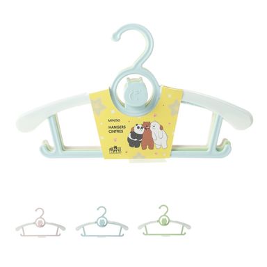 Paquete De Ganchos Para Ropa We Bare Bears Infantiles Sintéticos 3 Piezas