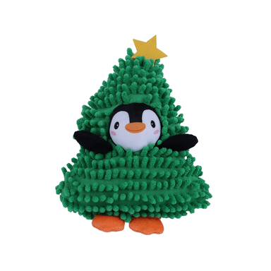Peluche Para Mascota Miniso Pingüino Disfrazado De Pino Felpa Verde