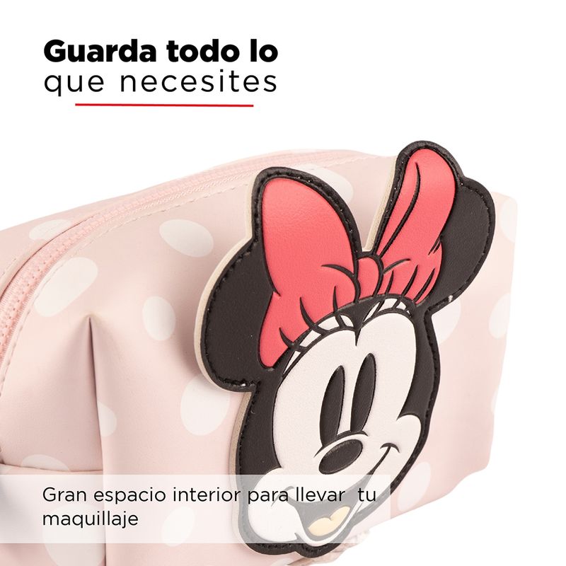 Cosmetiquero-DISNEY-Minnie-Mouse-Cuadrada-con-Lunares-y-Rostro-Rosa-17X7X10-cm-4-4948