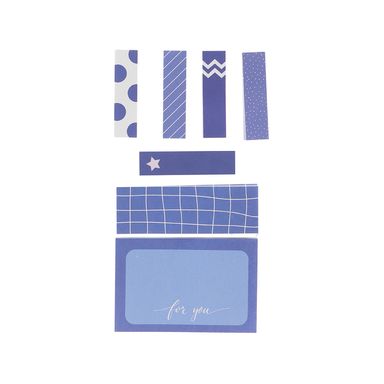 Set Notas Adhesivas Miniso Navy Blue 7 Piezas