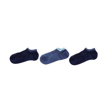 Set Calcetines con Borde para Hombre 3 Pares - Escala de Azules 40-44