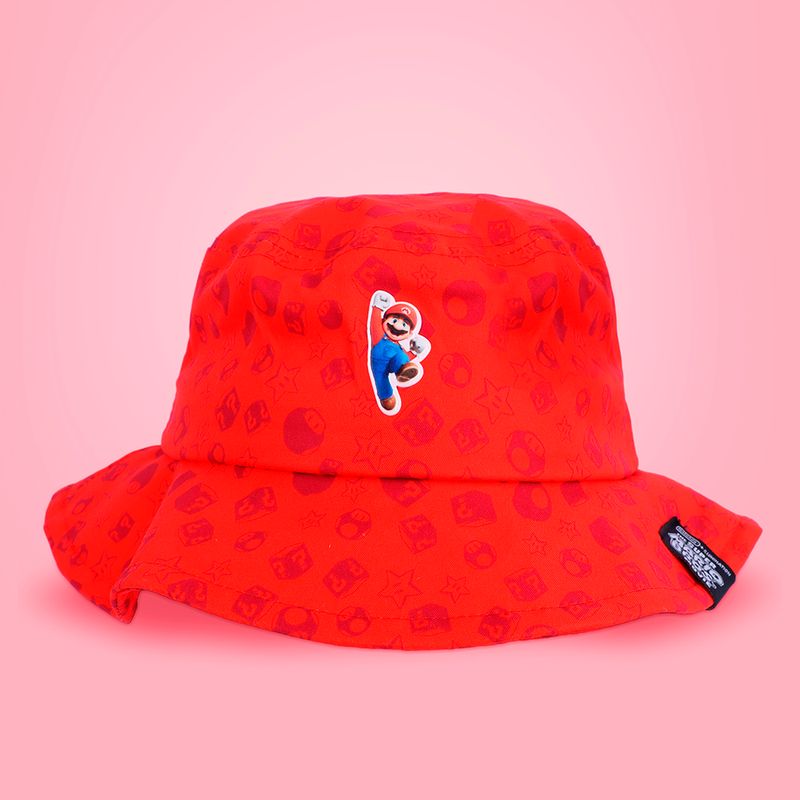 Sombrero-Bucket-Super-Mario-Bros-Rojo-Super-Mario-Bros-Infantil-100-Poli-ster-Rojo-2-21752