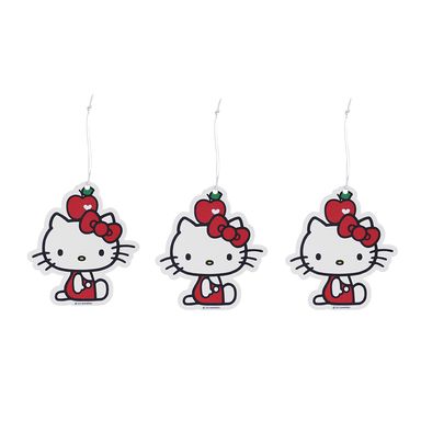 Aromatizante De Papel Colgante Sanrio Hello Kitty Serie Manzanas Sanrio Hello Kitty Manzana 3 Piezas