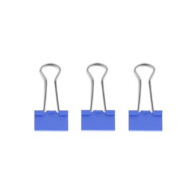 Set Clips Para Carpeta miniso Navy Blue Aluminio Azul 19 Piezas