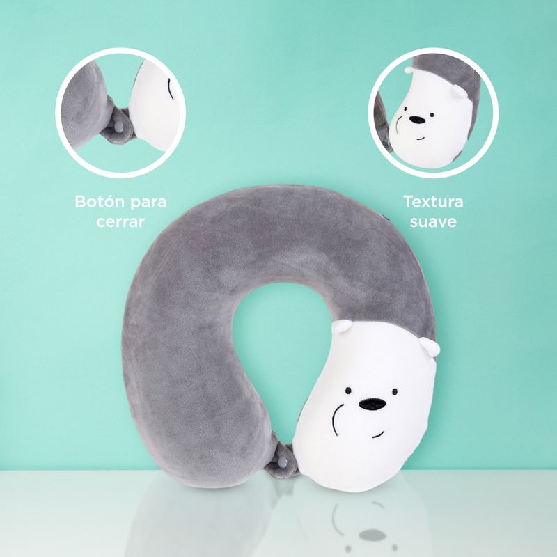 Almohada-Para-Viaje-Con-Memory-Foam-Polar-Gris-Claro-We-Bare-Bears-WBB-5-563