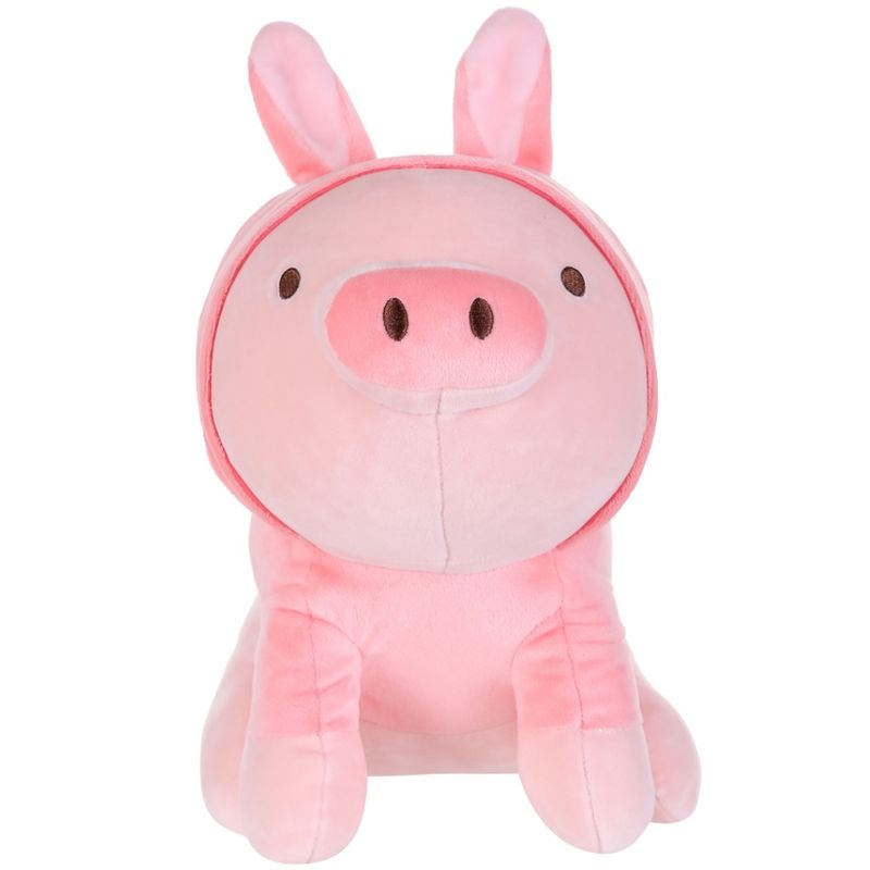 Peluche-Miniso-De-Cerdito-Sentado-Con-Capucha-De-Conejo-Rosa-28x15-cm-1-670