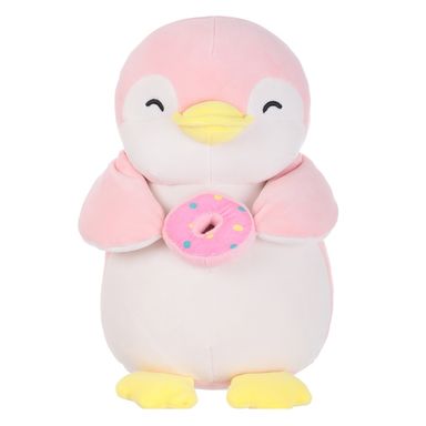 Pingüino de Peluche Rosa con Donut