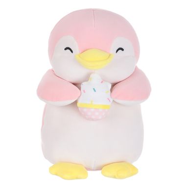Pingüino de Peluche Rosa con Helado