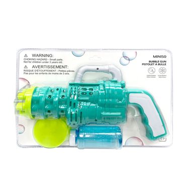 PISTOLA DE BURBUJAS CON SEIS HOYOS - VERDE