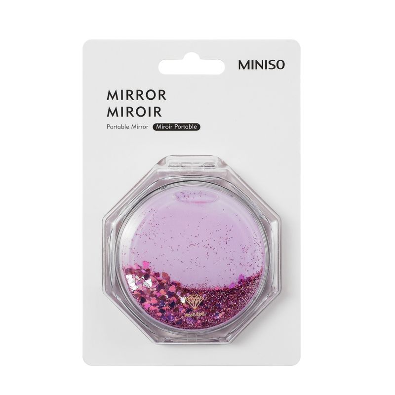 Espejo-Plegable-Hexagonal-Con-Brillantina-Miniso-Rosa-1-5984