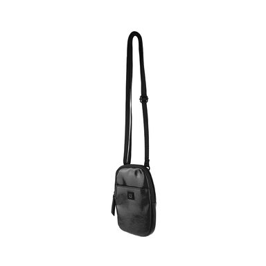 Bolso Bandolera Miniso Acabado Tipo Charol Sintético Gris Oscuro