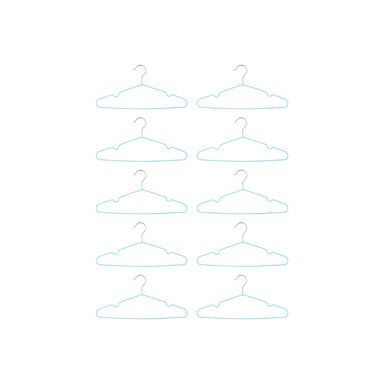 Paquete De Ganchos Antideslizantes Para Ropa Verde 10 Piezas