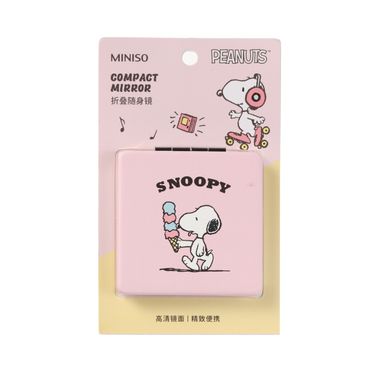 Espejo Compacto Snoopy Sintético Rosa