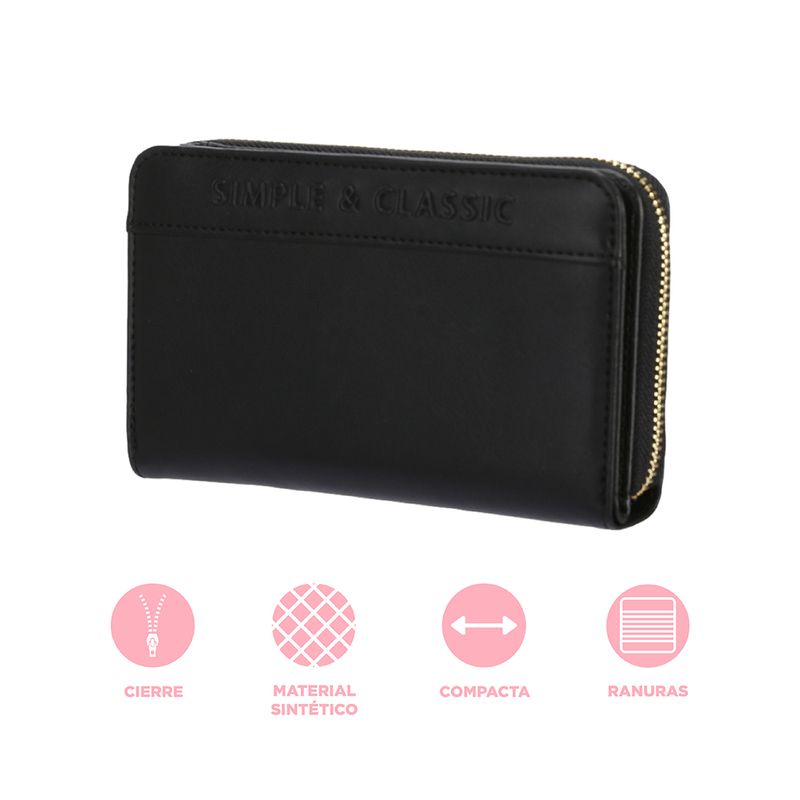 Cartera-Larga-Para-Mujer-Miniso-Minimalista-Sint-tica-Negra-4-22925
