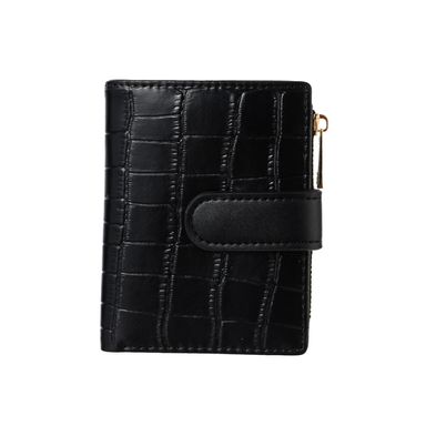 Cartera Para Mujer Miniso Tipo Piel De Cocodrilo Sintética Negra