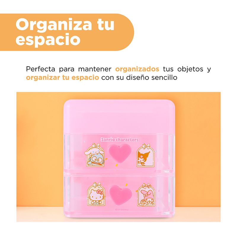 Mini-Organizador-De-Escritorio-Con-Cajones-Sanrio-Sint-tico-Rosa-5-22935
