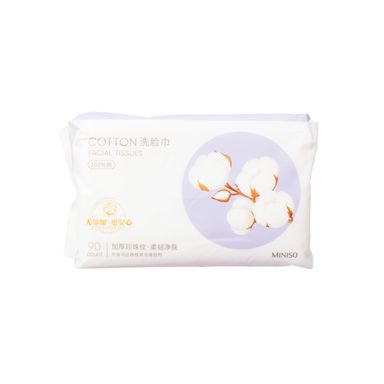 Toallitas Desmaquillantes MINISO Algodón 90 Piezas