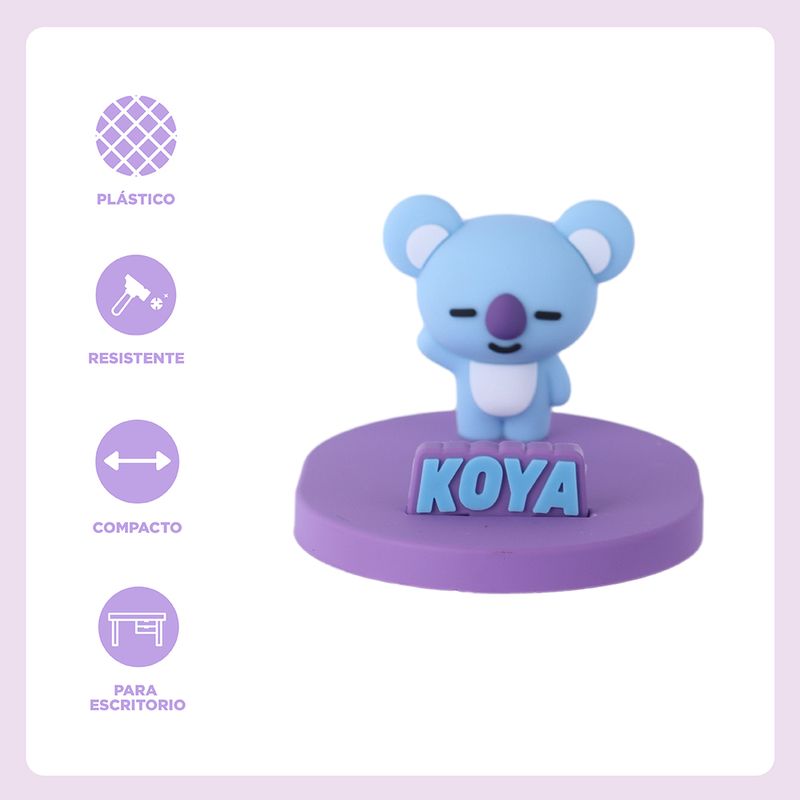 Soporte-Para-Celular-De-Escritorio-BT21-Koya-Silicona-Morado-3-22635