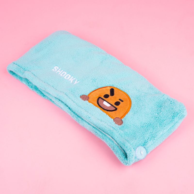 Toalla-Para-Cabello-BT21-Shooky-87-Poli-ster-13-Poliamida-Verde-Aqua-4-22646