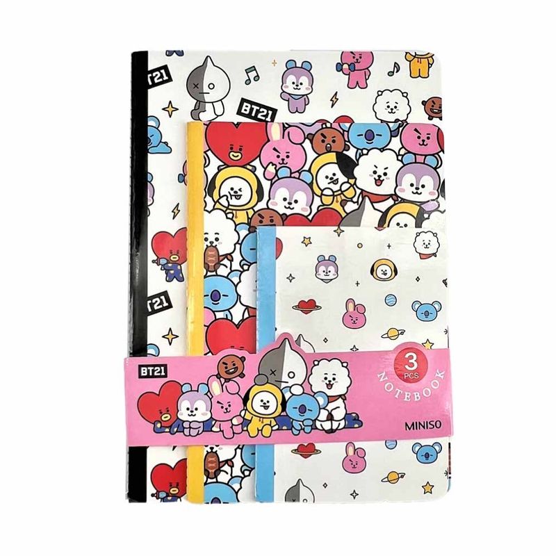 Set-Libretas-BT21-Multicolor-28-Hojas-3-Piezas-1-22612