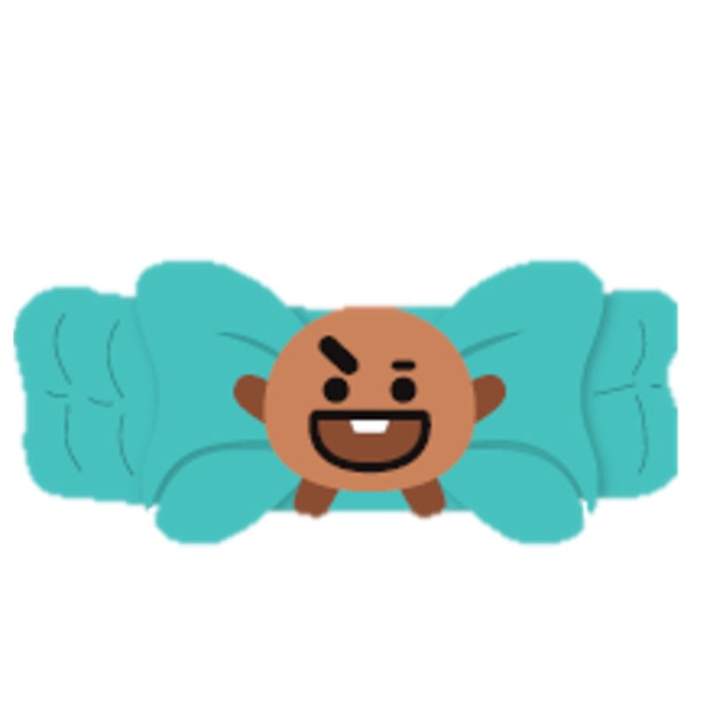 Banda-Para-Cabello-BT21-Shooky-100-Poli-ster-Verde-Aqua-1-22649