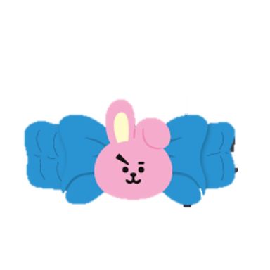 Banda Para Cabello BT21 Cooky 100% Poliéster Azul 20x9.5 cm