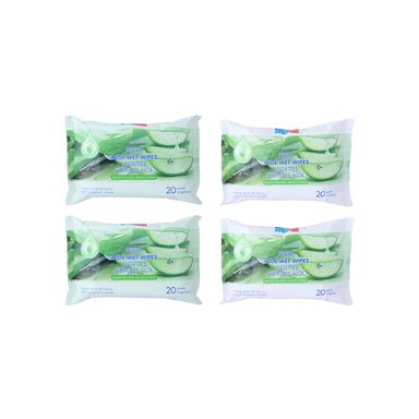 Paquetes Toallitas Húmedas MINISO Aloe 4 Piezas