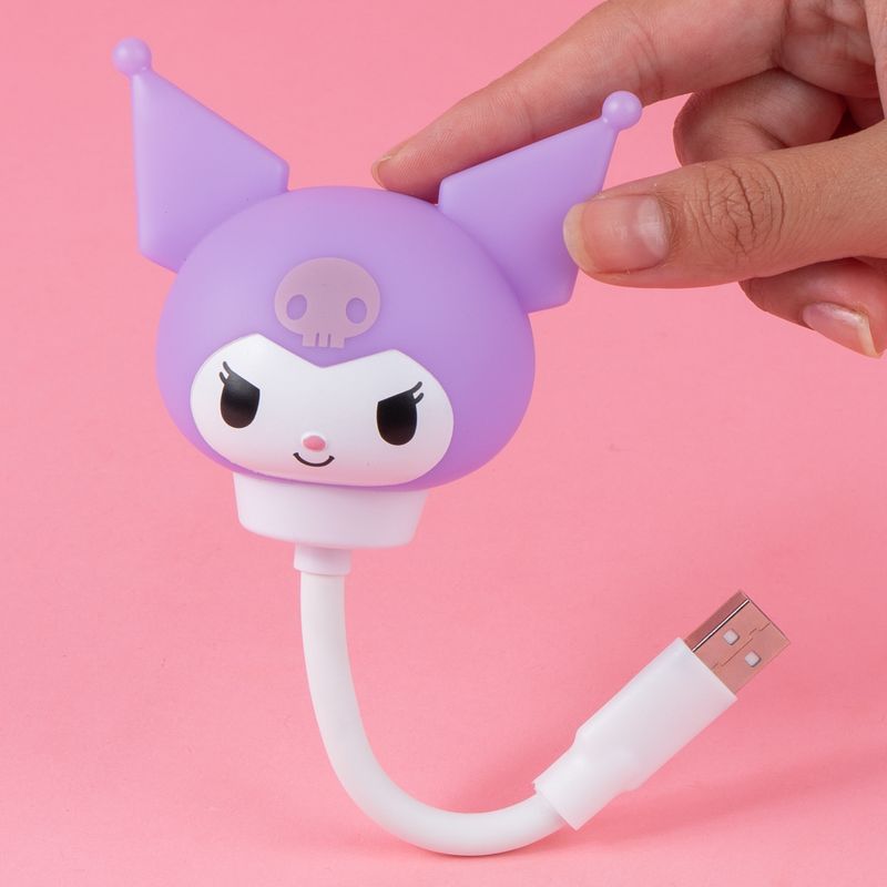 Mini-L-mpara-De-Noche-Sanrio-Kuromi-USB-Port-til-Sint-tica-Morada-2-23359