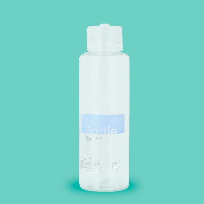 Botella-De-Viaje-MINISO-Con-Tapa-Abatible-Pl-stico-Transparente-100-ml-2-23370