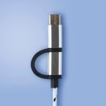 Cable-De-Carga-Y-Datos-MINISO-2-En-1-Nailon-Reforzado-Plateado-2-23377