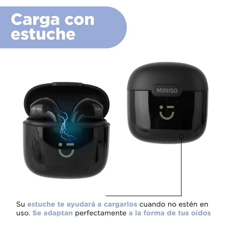 Aud-fonos-Inal-mbricos-Con-Estuche-De-Carga-MINISO-Wink-Negros-TWS-5-23445