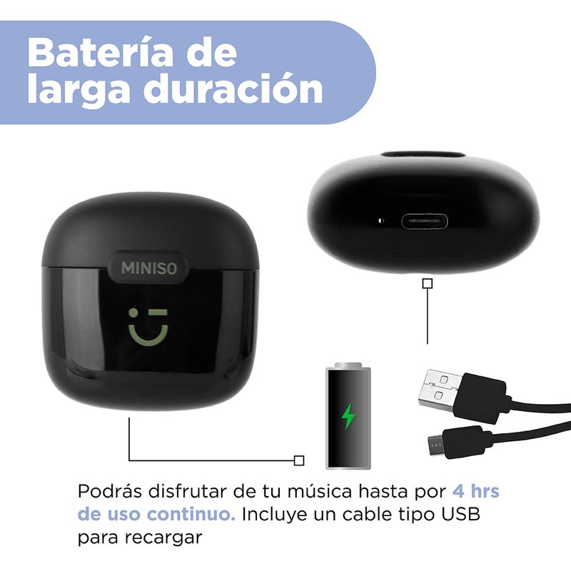 Aud-fonos-Inal-mbricos-Con-Estuche-De-Carga-MINISO-Wink-Negros-TWS-6-23445