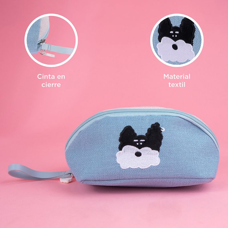 Cosmetiquera-MINISO-Doggie-Power-100-Poli-ster-Azul-6-23461